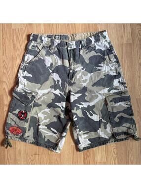 JNCO Baggy Camo Jean shorts Y2K size 36